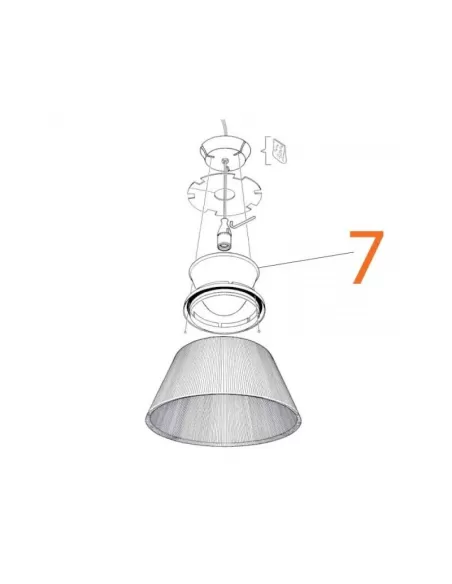 Flos 03321 Ersatz-Diffusor mit Säureätzung für Romeo f//t2